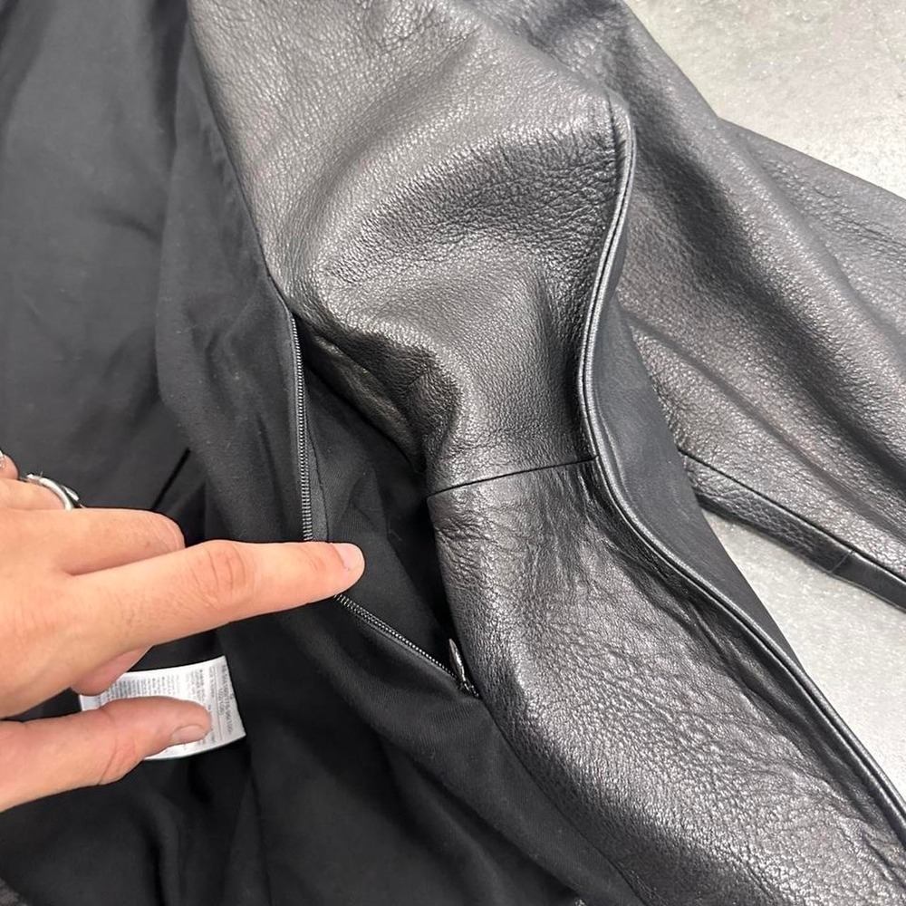 Banana Republic Womens genuine lamb leather black leather moto jacket MSRP $400 - Picture 6 of 8